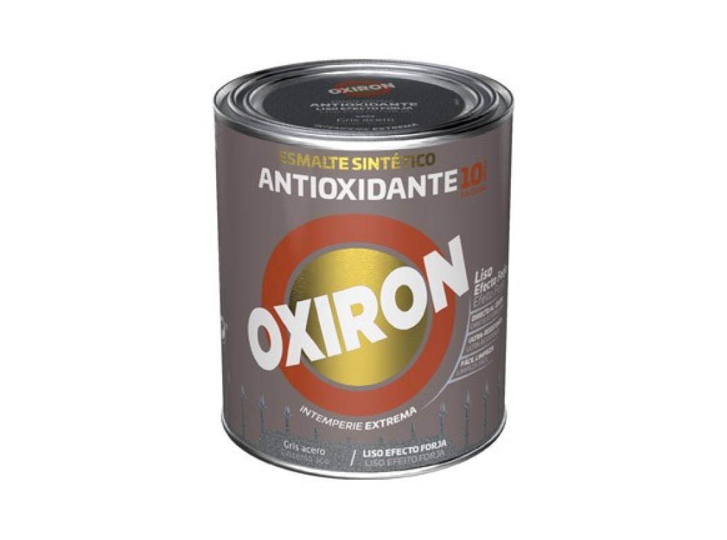 Esmalte antioxidante oxiron liso efecto forja 750 ml gris ac