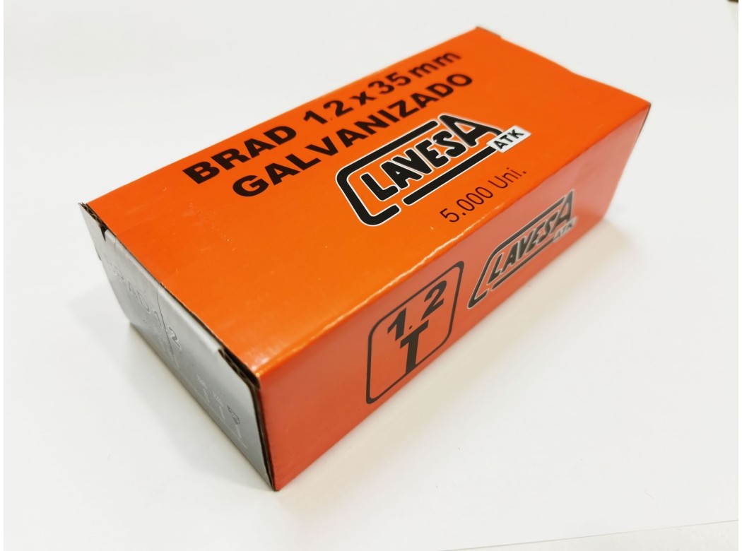 Clavo clavad.neum cabeza brad 0,8x35mm plat pv0835 clavesa-a