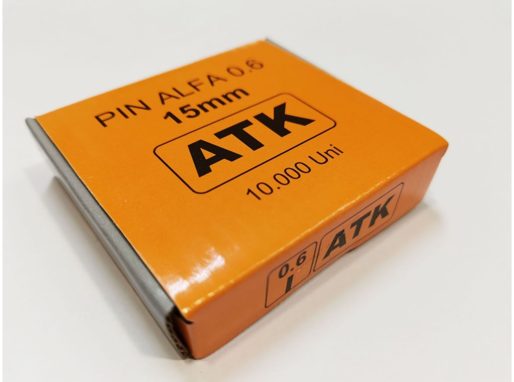 Clavo clavadora 15mm cobreado micro-brad 0.6/15 clavesa-atk