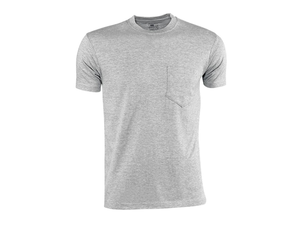 Camiseta algodon 140 gr con bolsillo gris talla s
