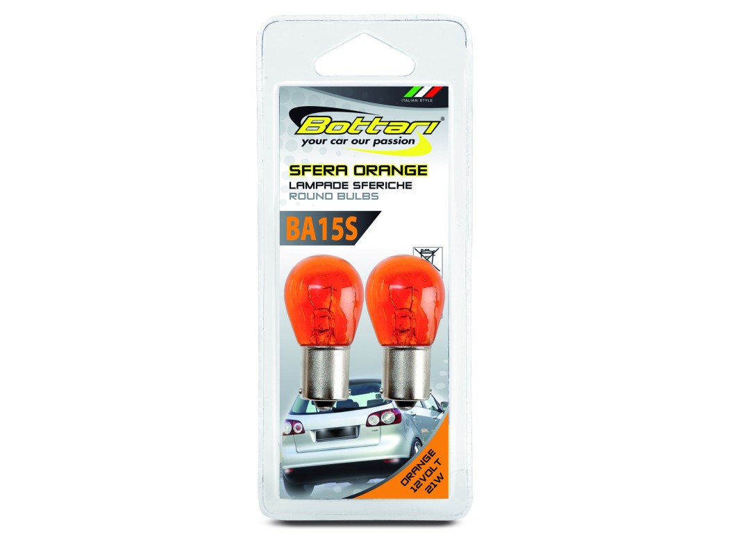 Lampara auto 12v-21w luz intermitencia naranja ba15s