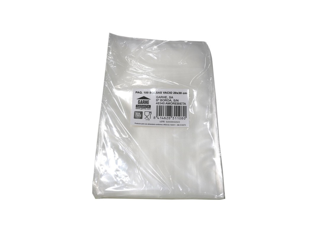Bolsa envasar vacio (paq 100 uds) 20 x 30 cm