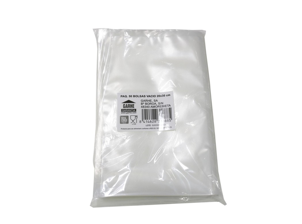 Bolsa envasar vacio (paq 50 uds) 20 x 30 cm