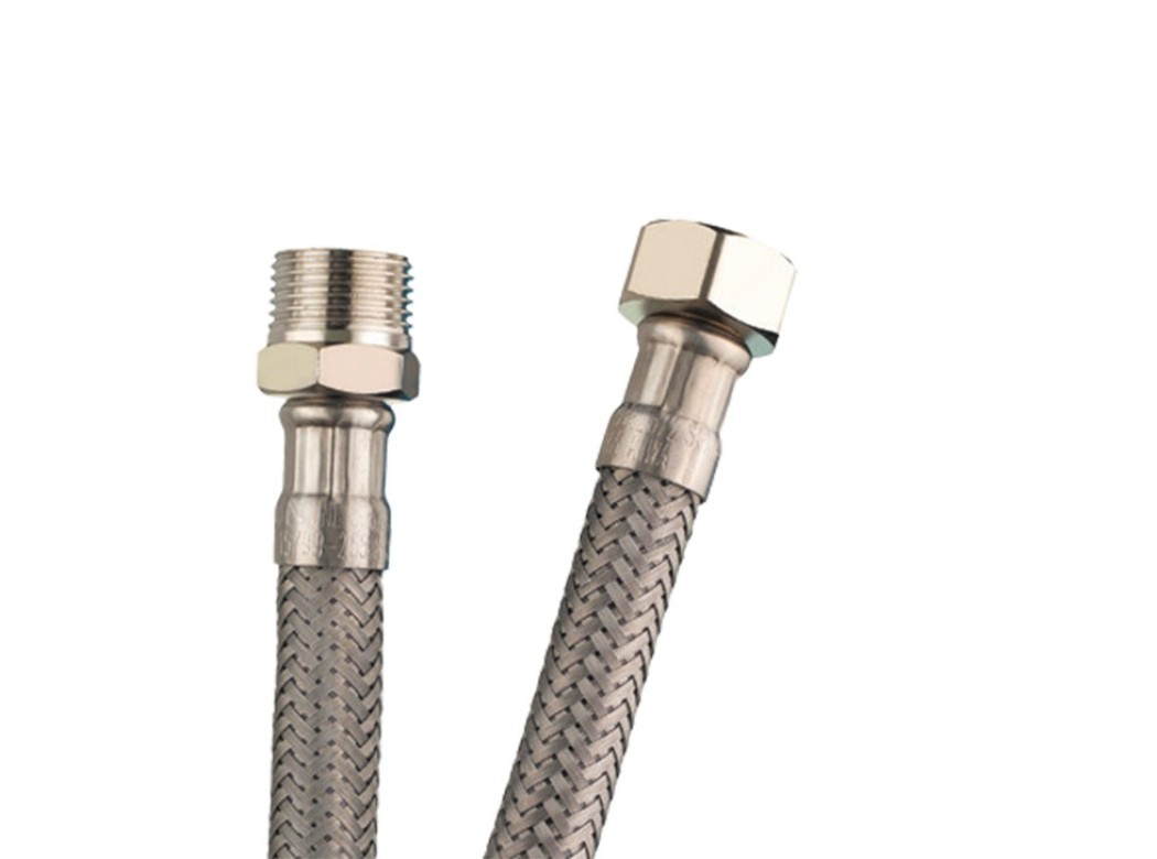 Conexion flexible acero inox hembra 1/2´-hembra 3/8´ 20 cm