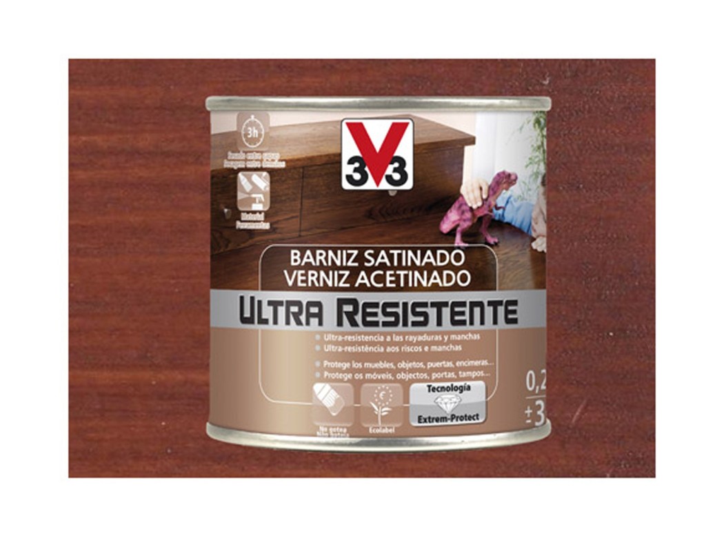 Barniz interior al agua ultra resistente satinado 250 ml cao