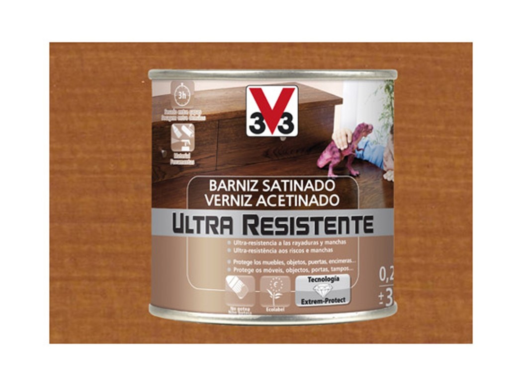 Barniz interior al agua ultra resistente satinado 250 ml cer