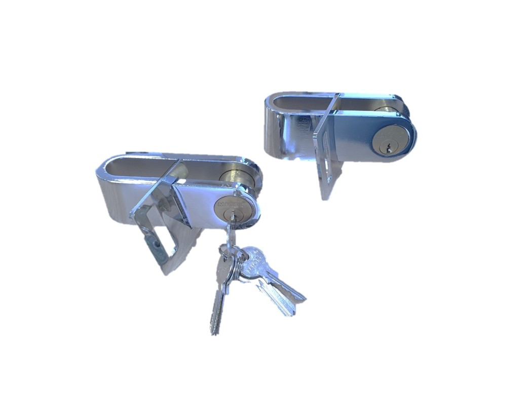 Candado cierre tijera (2 ud.) 50mm. cromado