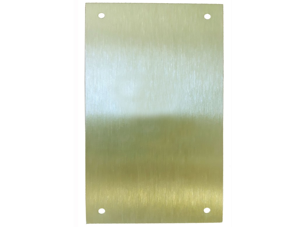 Placa cerradura 80x120mm ciega m-51/80120c, laton mate