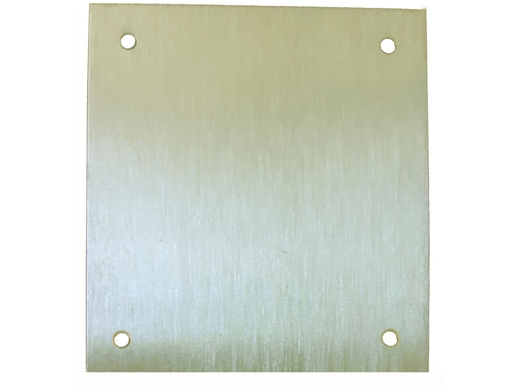 Placa cerradura 80x80mm ciega m-51/8080c, laton mate