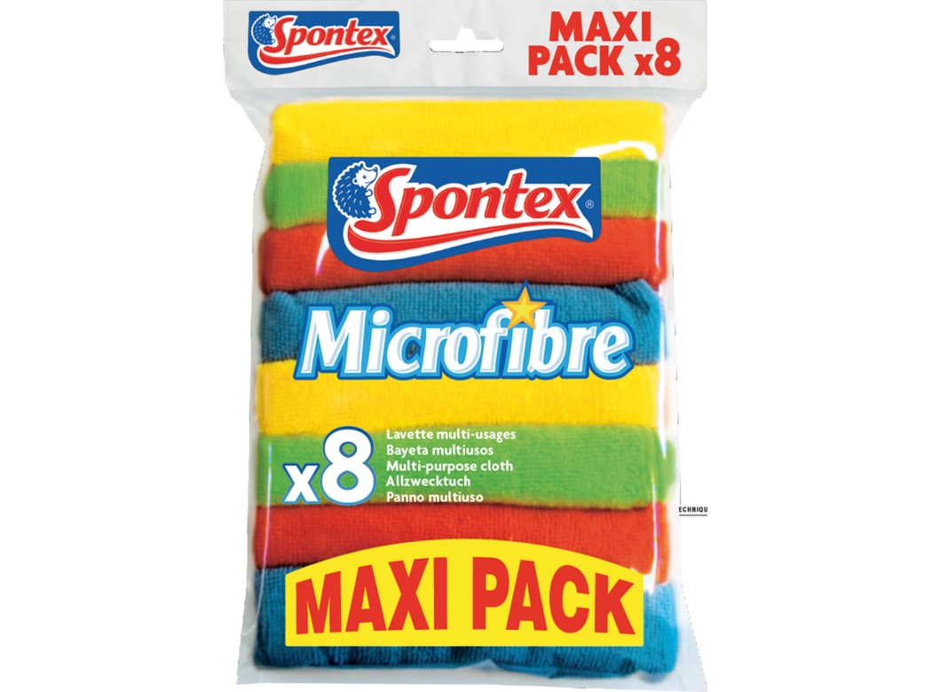 Bayeta microfibra (8 uds) maxi pack spontex