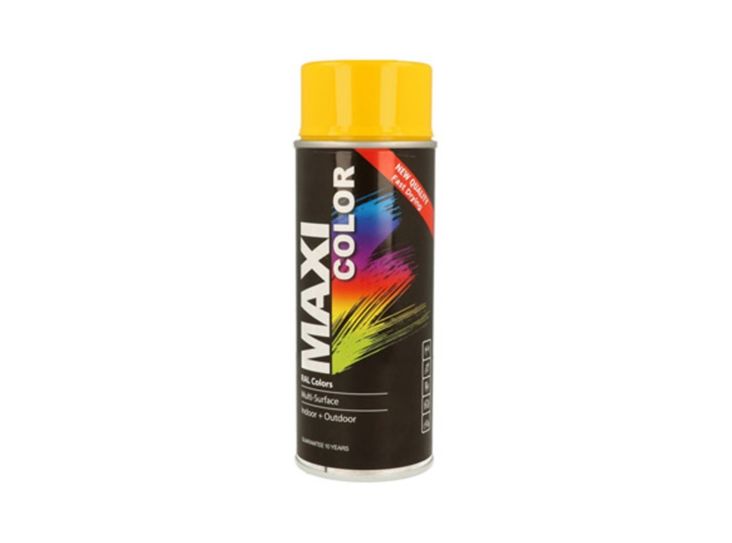 Pintura spray maxi color brillo 400 ml ral 1023 amarillo tra