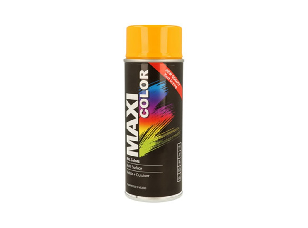 Pintura spray maxi color brillo 400 ml ral 1028 amarillo mel