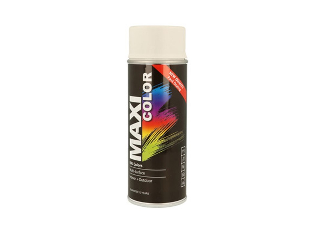 Pintura spray maxi color satinado 400 ml ral 9016 blanco tra
