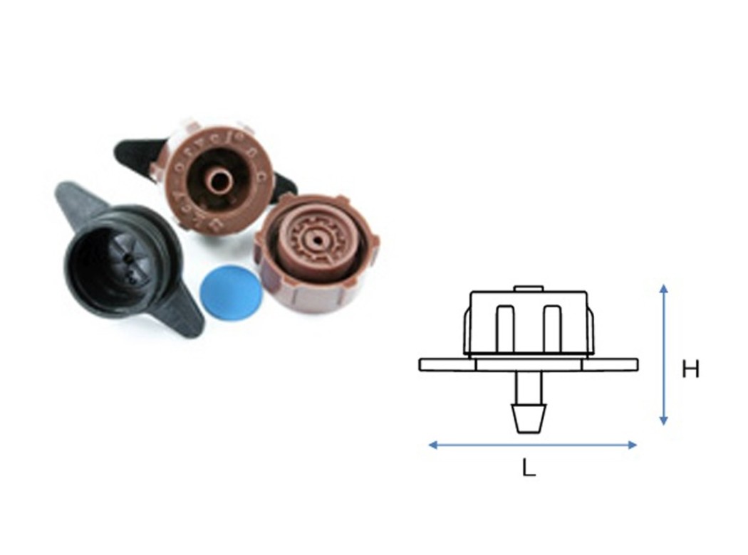 Gotero desmontable autocompensante key-orvel 25 u 4 l/h