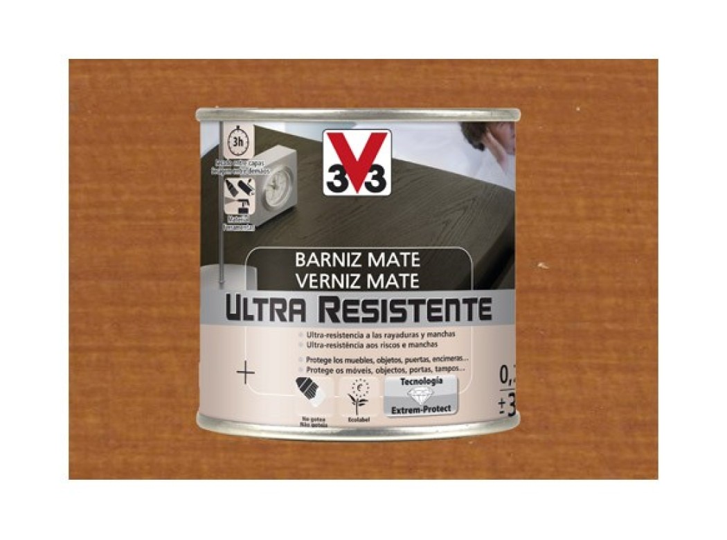 Barniz interior al agua ultra resistente mate 250 ml cerezo