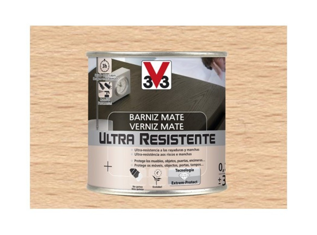 Barniz interior al agua ultra resistente mate 250 ml incolor