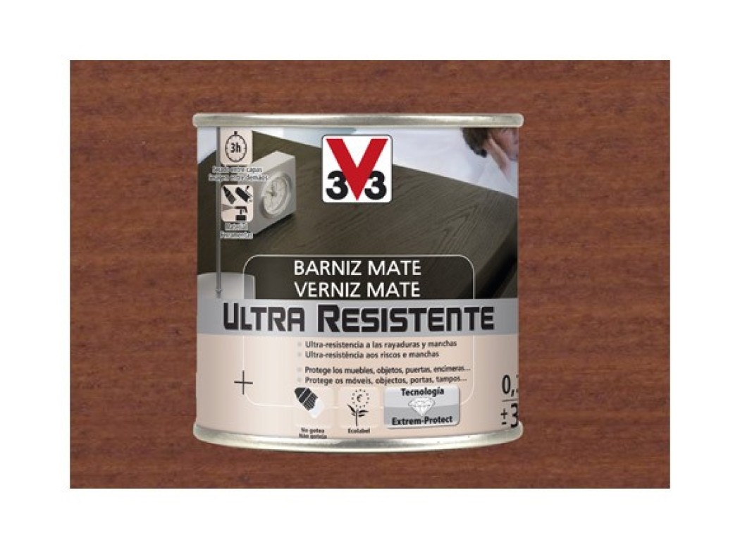 Barniz interior al agua ultra resistente mate 250 ml sapeli