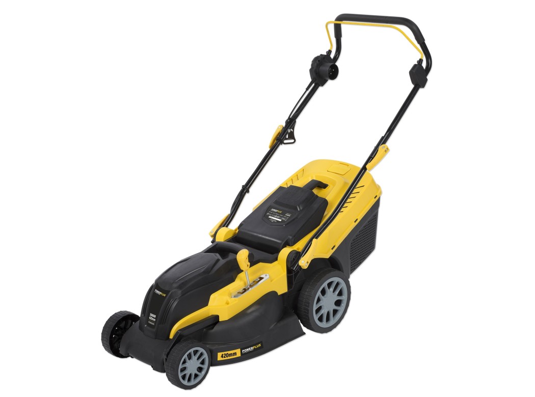 Cortacesped electrico 2 kw powerplus ancho de corte 42 cm