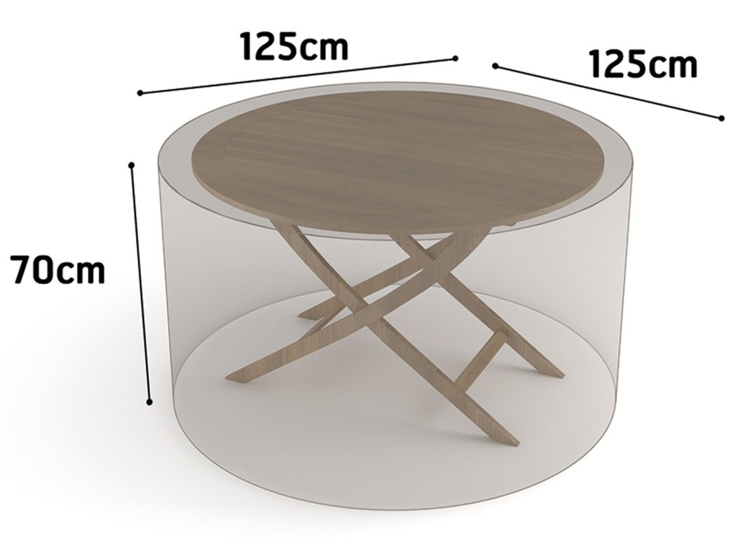 Funda mesa redonda vison nortene 125 x 125 x h 70
