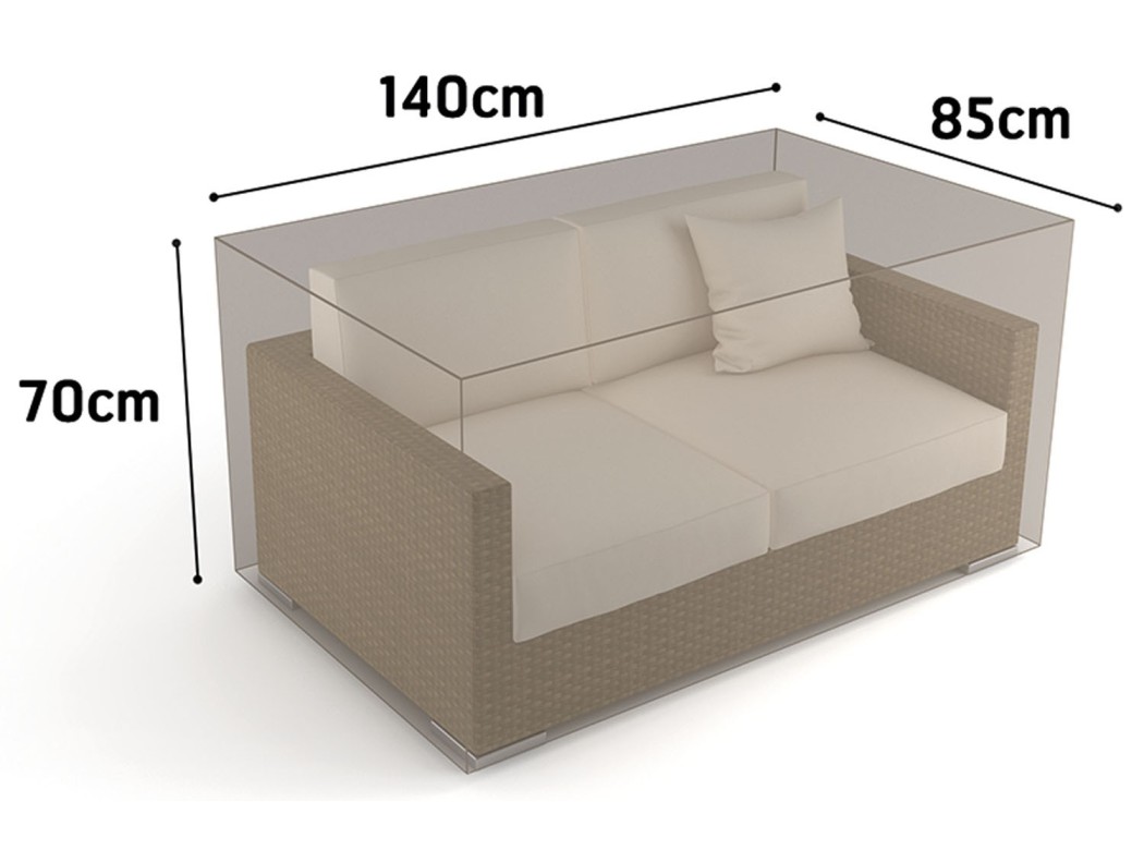 Funda sofa 2 plazas vison nortene 140 x 85 x h 70