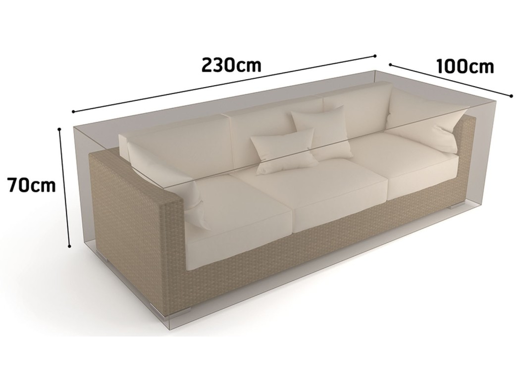 Funda sofa 3 plazas vison nortene 230 x 100 x h 70