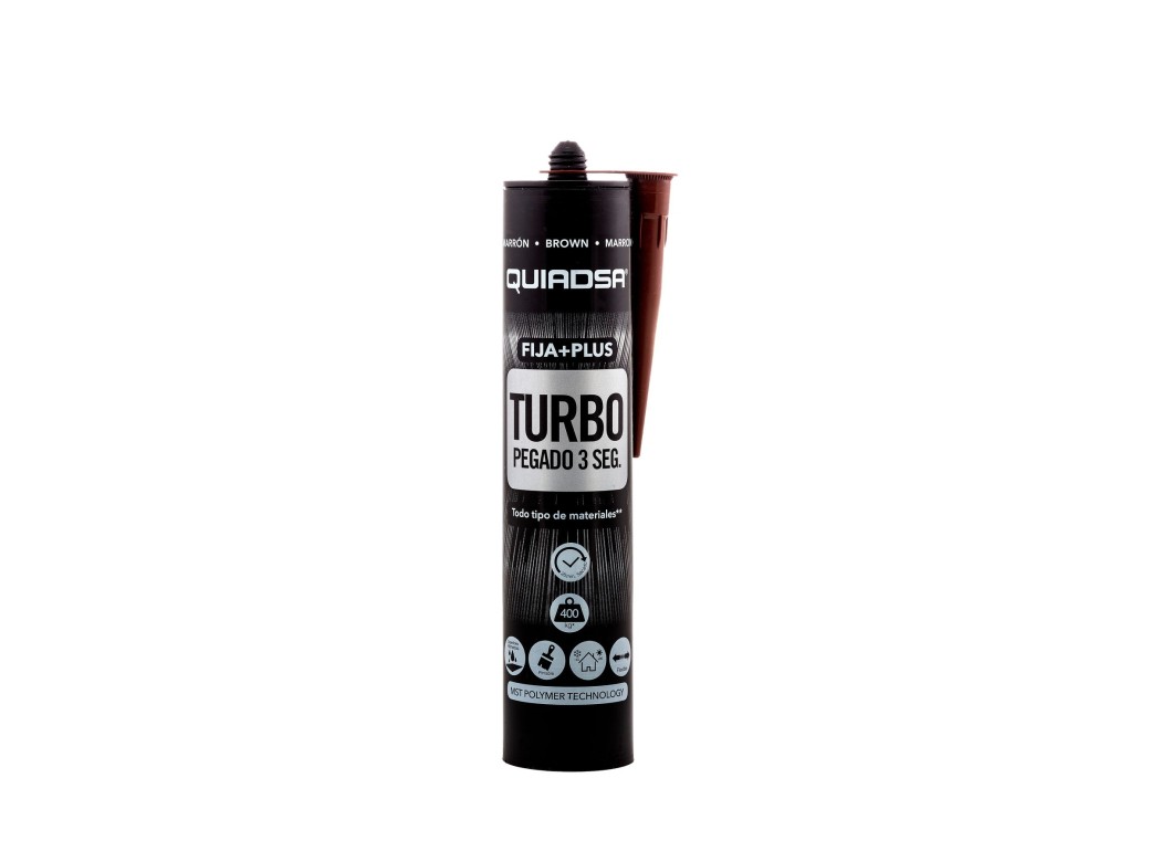 Adhesivo sellador fija+plus turbo quiadsa 290 ml marron