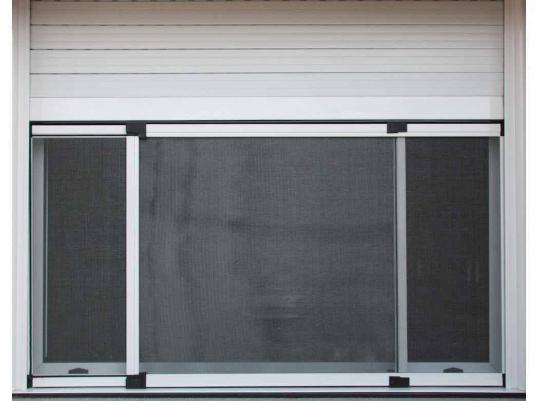 Mosquitera ventana extensible fibra vidrio 40x50-92 cm blanc