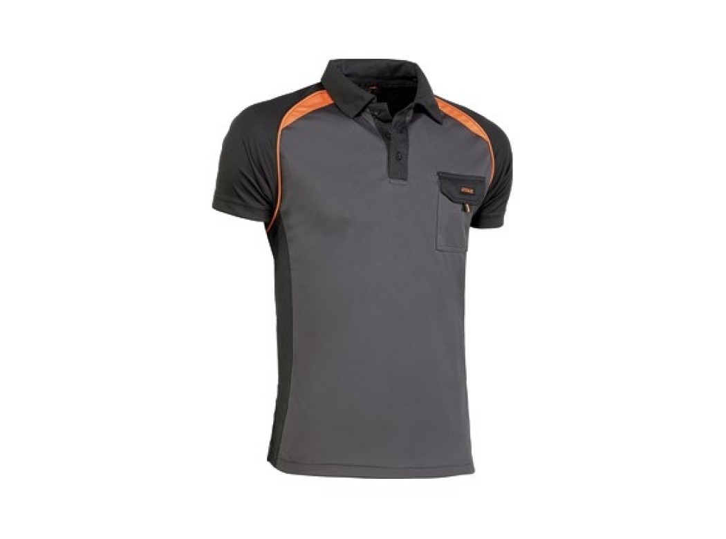 Polo top range coolway gris / naranja talla xs juba