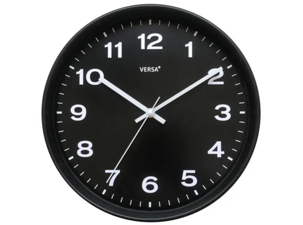 Reloj pared redondo Ø30,5 cm - negro versa