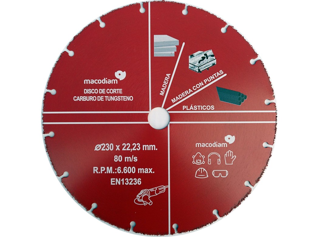 Disco corte multimateriales 230 mm macodiam