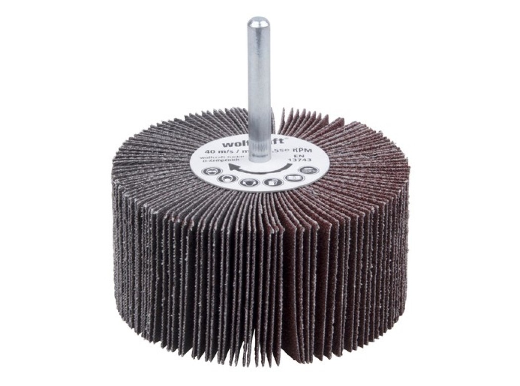 Cepillo rectificador mil hojas para taladro grano 80 wolfcra