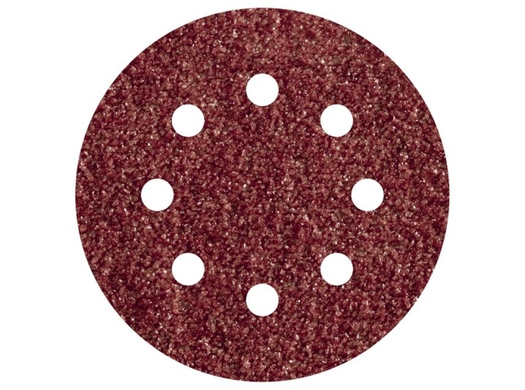 Lija disco adherente madera metal gr 120 5 uds Ø 125 8 aguje