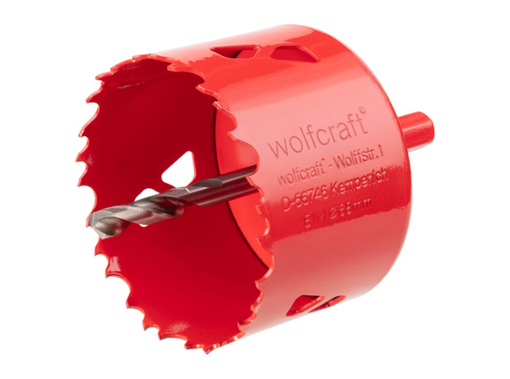 Sierra corona bimetal multimaterial con vastago Ø 74 mm wolf