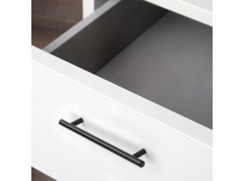 Emuca Lote de 10 tiradores para mueble Orlando, L210mm, intereje 160mm, Acero, Pintado negro