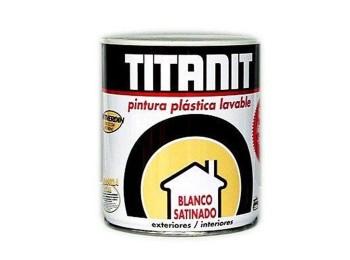 Pintura plastica interior exterior titanit satinado 750 ml b