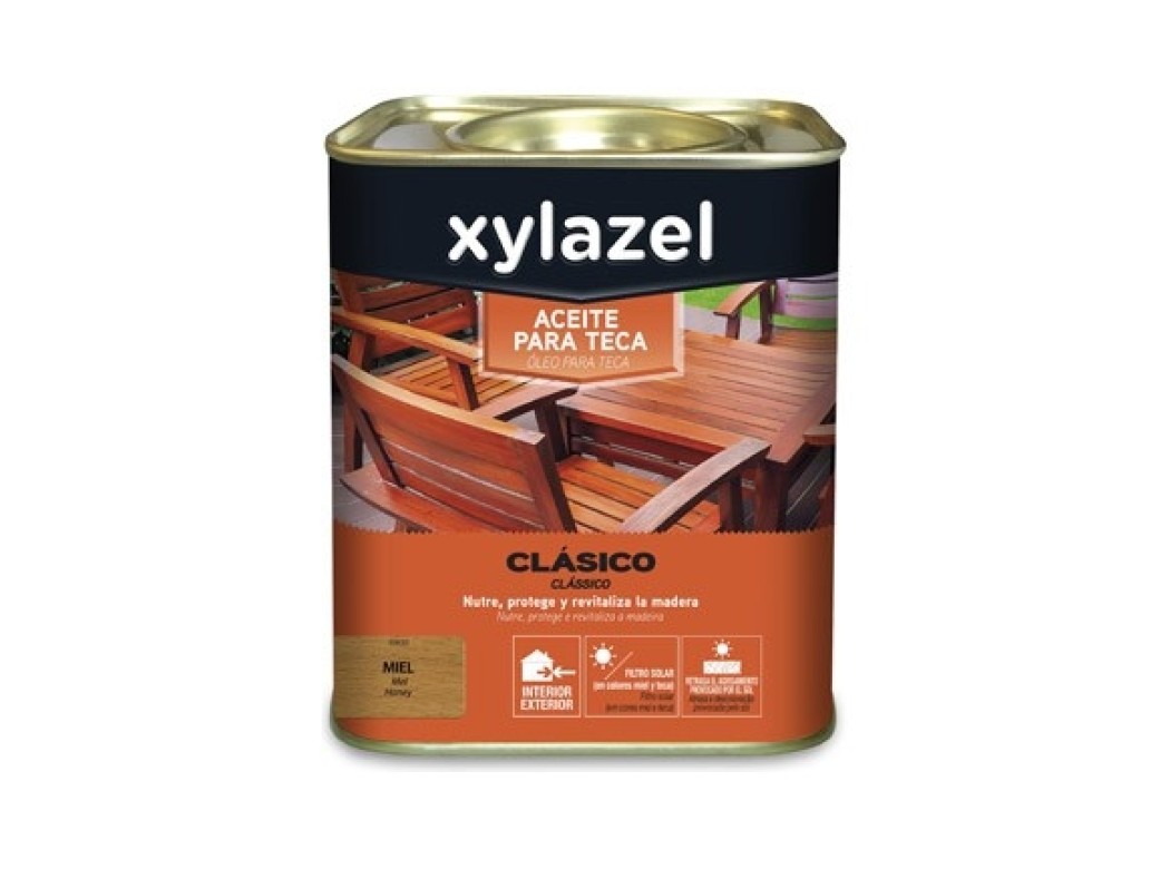 Aceite teca protector al agua 750 ml miel xylazel