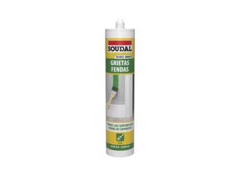 Sellador acrilico grietas 290 ml blanco soudal