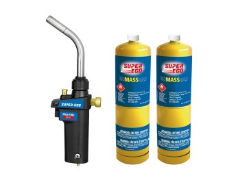 Soplete a cartucho pro-fire kit +2 cartuchos gas mapp super