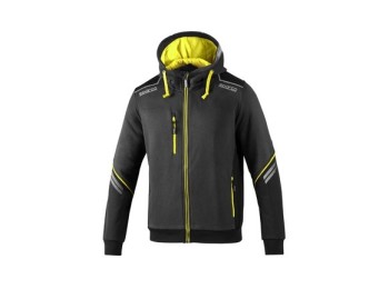 Sudadera tecnica gris / amarillo fluor talla l sparco