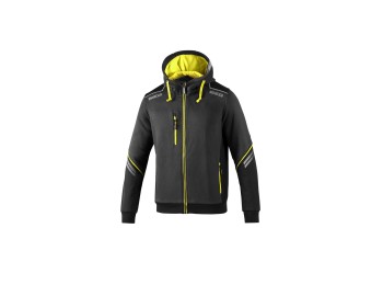 Sudadera tecnica gris / amarillo fluor talla s sparco