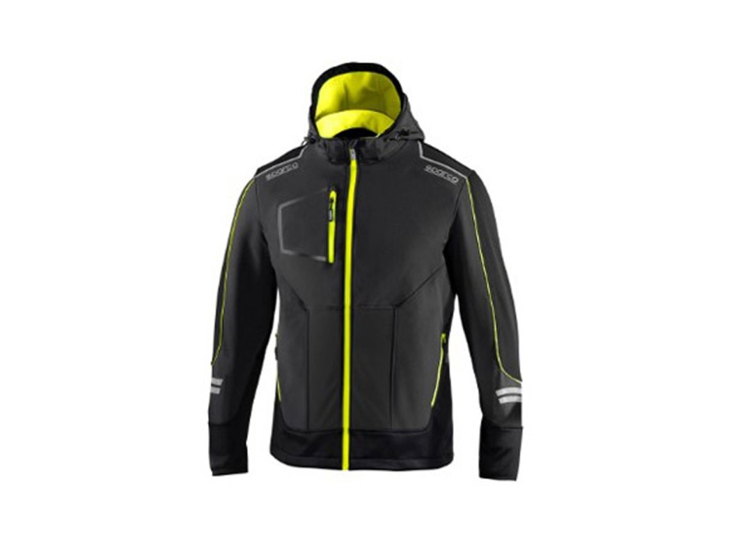 Chaqueta tech softshell gris /amarillo fluor talla s sparco