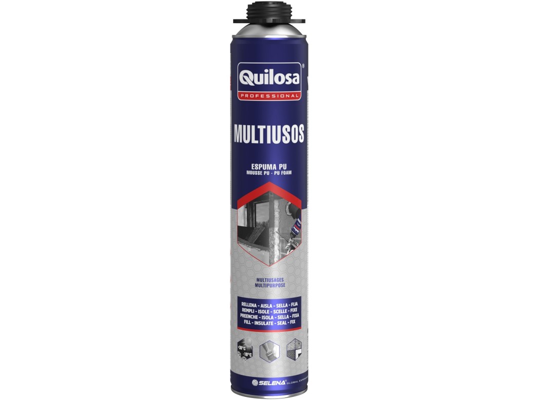 Espuma poliuretano multiusos pistola 700 ml quilosa