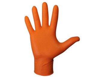 Guante desechable nitrilo agility grip naranja 50 uds talla