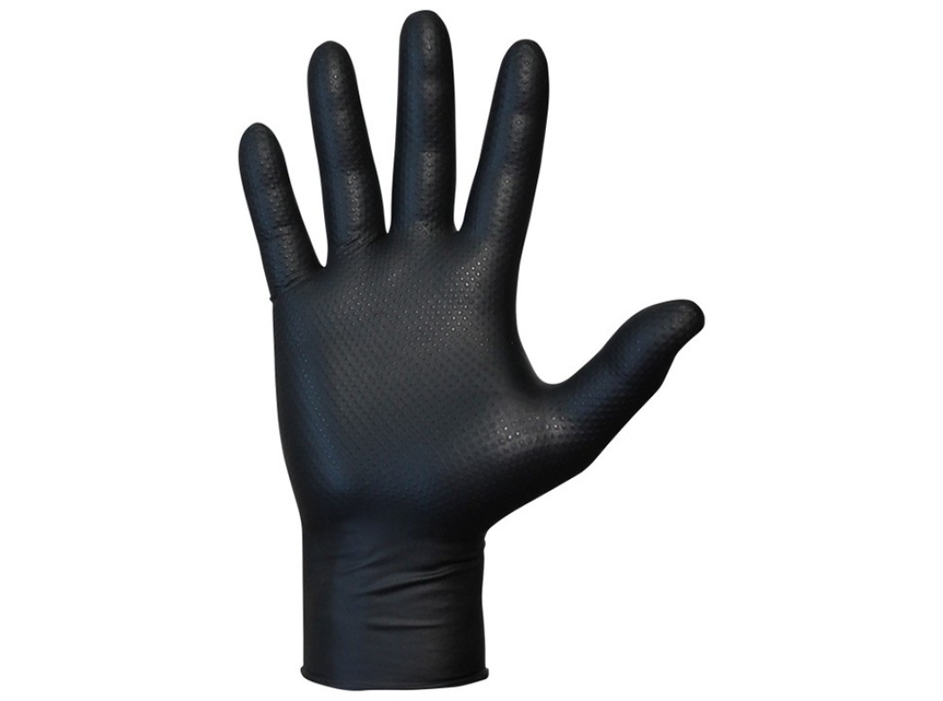 Guante desechable nitrilo agility grip negro 50 uds talla 10