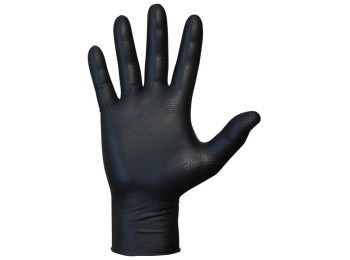 Guante desechable nitrilo agility grip negro 50 uds talla 8