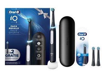 Cepillo dental io3 + funda + 2 cabezales negro oral-b