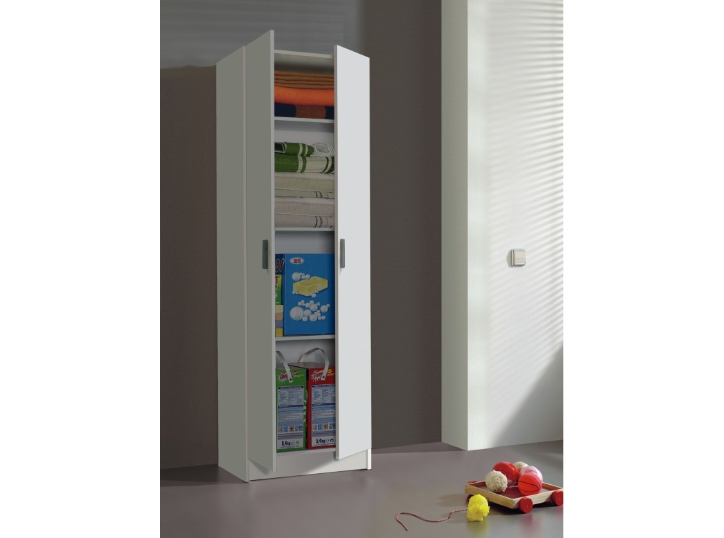 Armario multiusos 2 puertas 180 x 59 x 37 cm blanco fores br