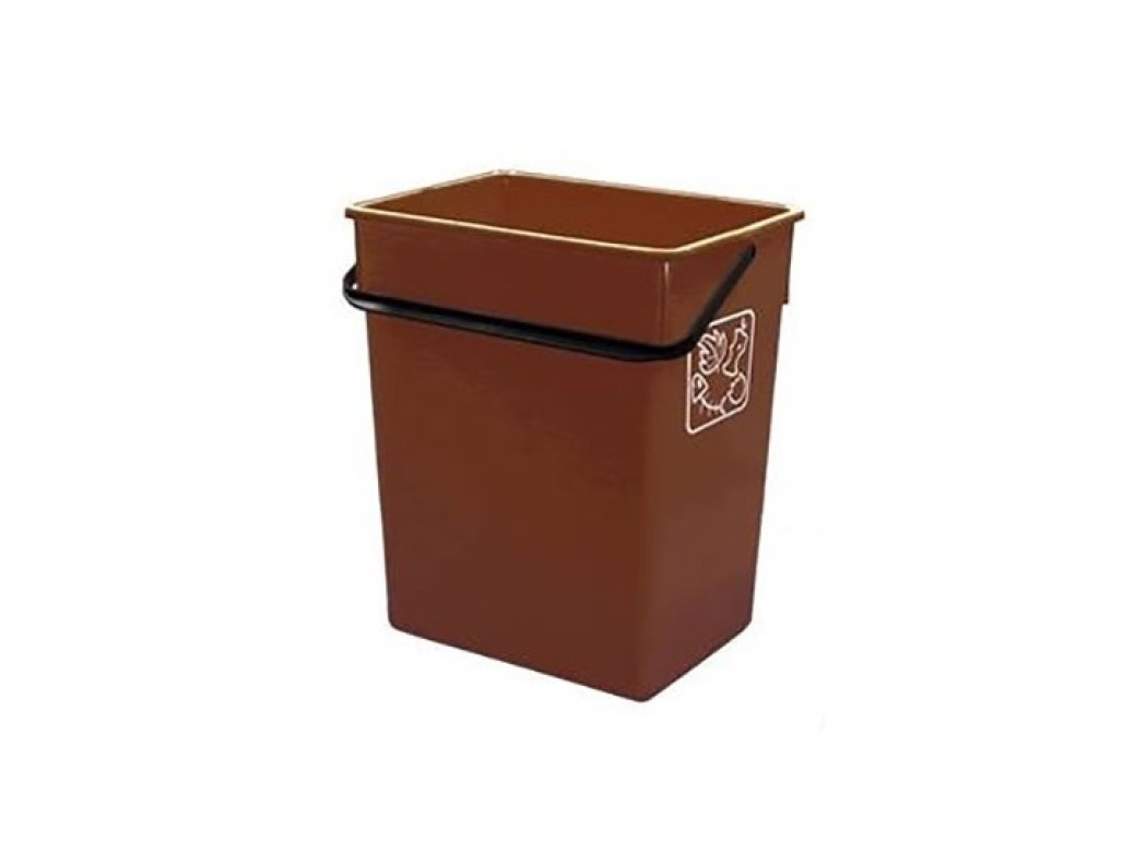 Cubeta reciclar 20 x 28 x 34 cm con asa 15 l marron fervik