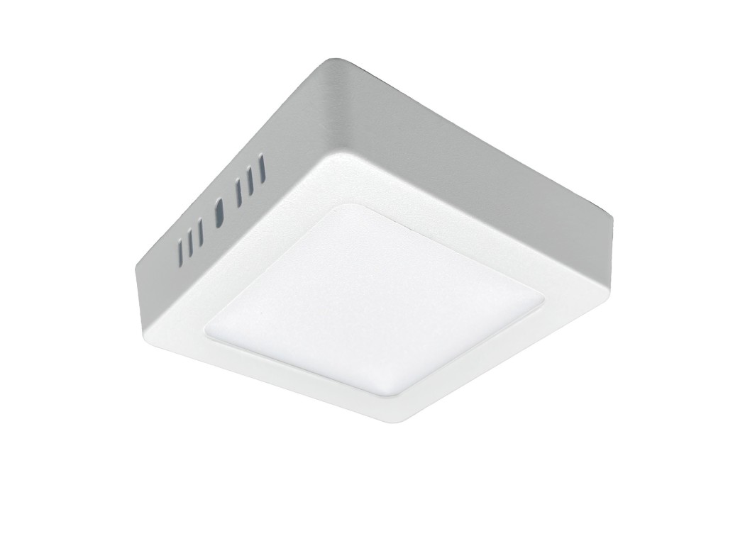 Downlight led superficie cuadrado blanco kone 10,4cm 6w 600l