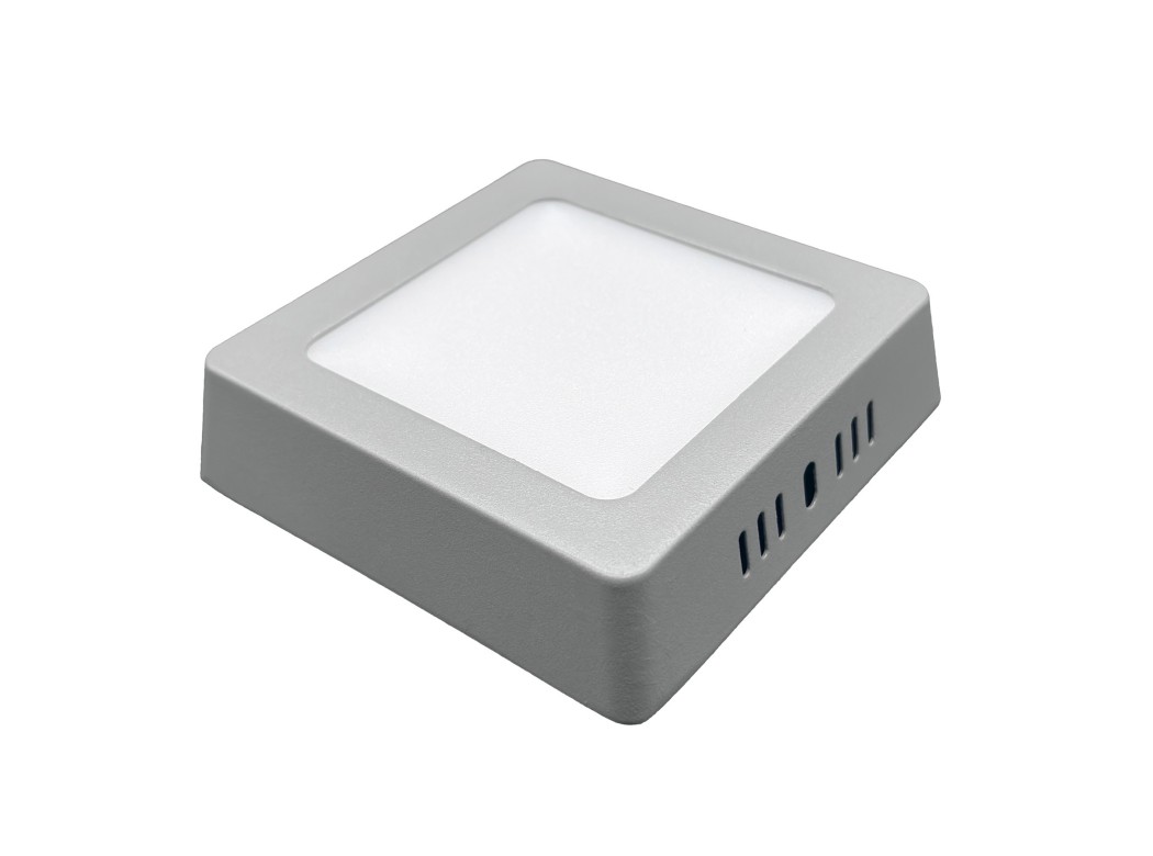 Downlight led superficie cuadrado gris kone 15,4cm 12w 1200l